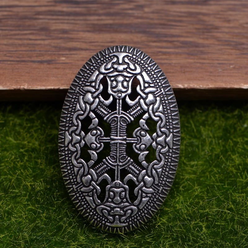 LANGHONG Norse Viking Brooch For Men Turtle Brooch Talisman Jewelry, Gift For Men - Image 4